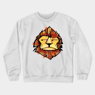 Childish lion illustration or drawing Crewneck Sweatshirt